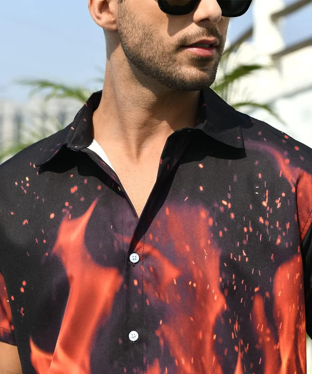ALISISTER Mens Button Down Short Sleeve Dress Shirt Novelty Hawaiian Holiday Summer Funny Tops