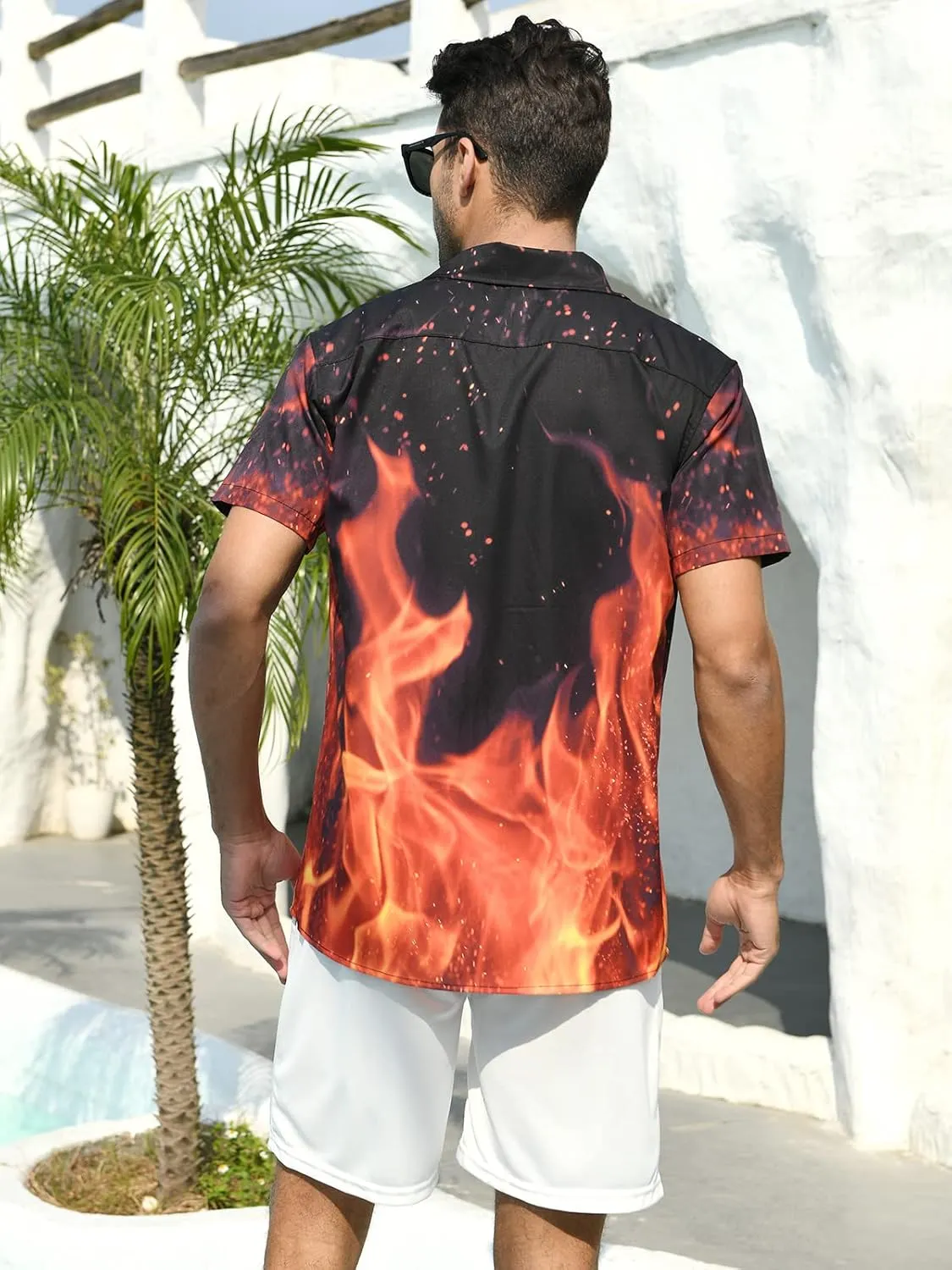 ALISISTER Mens Button Down Short Sleeve Dress Shirt Novelty Hawaiian Holiday Summer Funny Tops