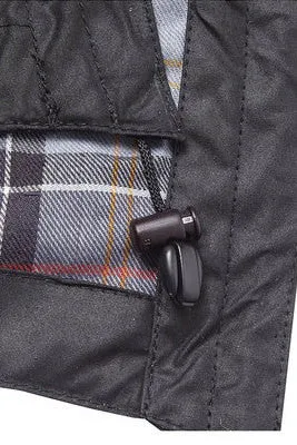 Barbour hood in Black waxed cotton MHO0004BK91