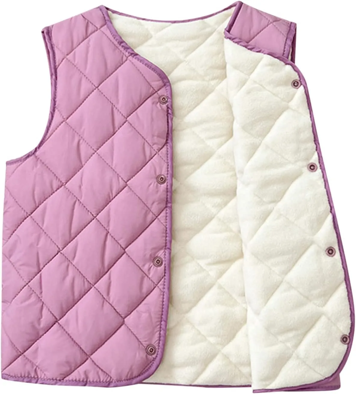 Boys Girls Puffer Fleece Lined Vest Toddler Winter Coat Warm Sleeveless Lightweight Jacket Waistcoat for Kids Outwear
