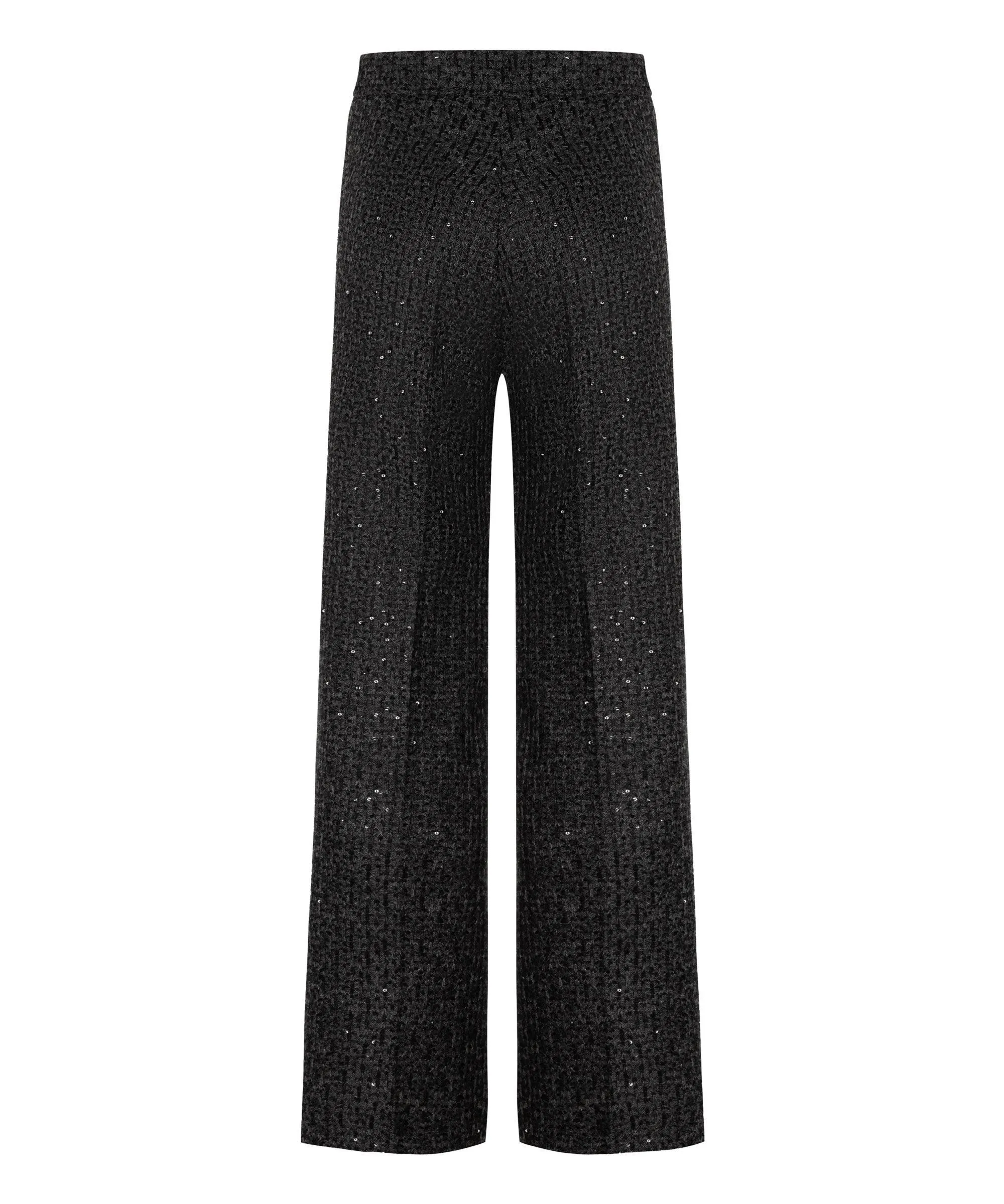 Cambio Ava Sequin Wide Leg Tweed Pant