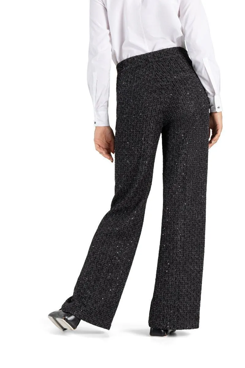 Cambio Ava Sequin Wide Leg Tweed Pant