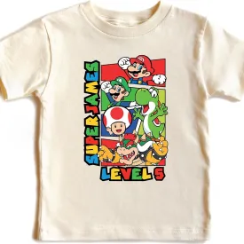 Custom Mario Birthday Shirt | Matching Family Tshirt, Super Mom, Super Dad, Super Brother or Custom | Toddler Mario Super Party Shirts | Mario Clothes for Bros, Boys and Girls
