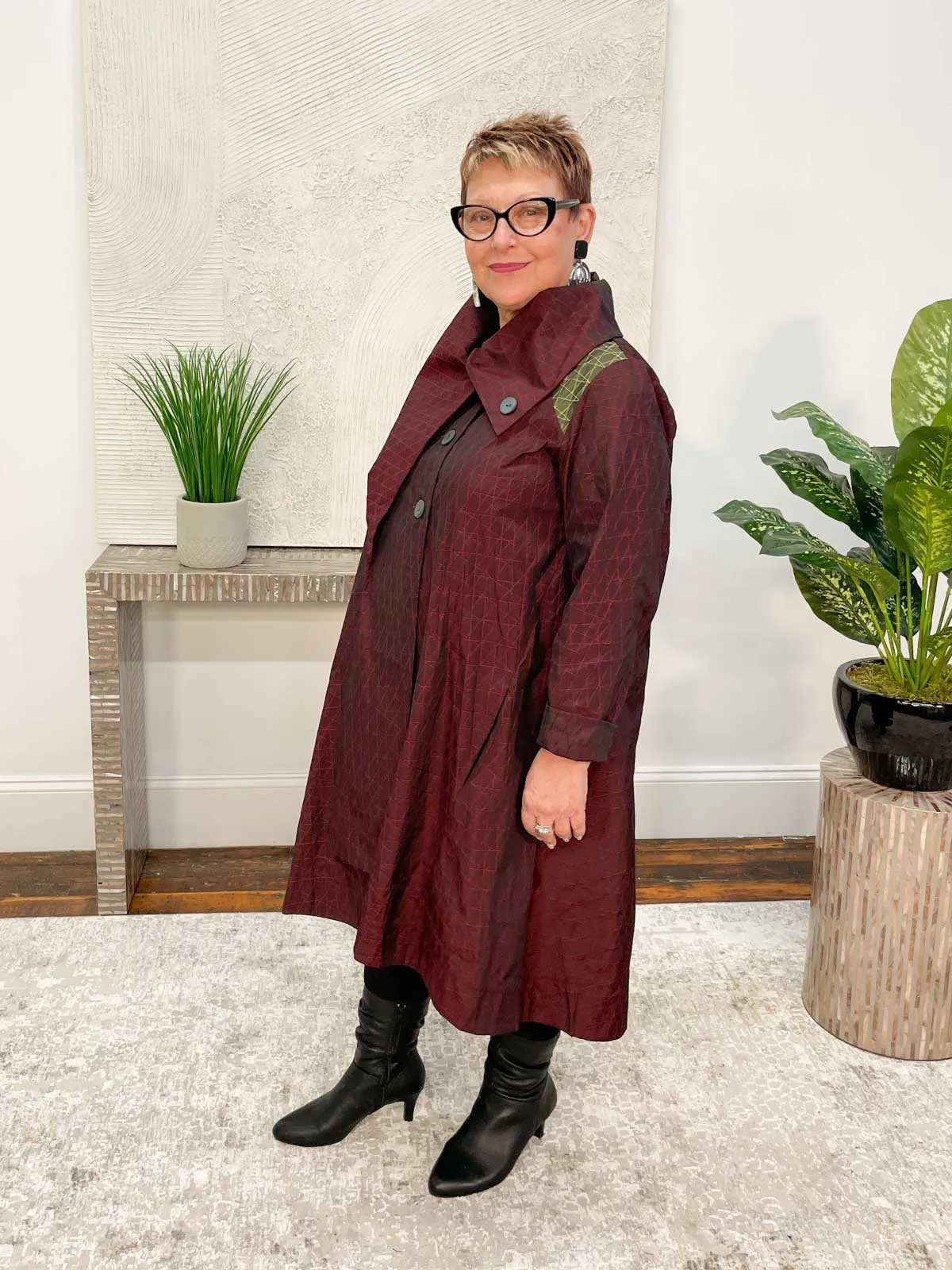 Dream Tunic Jacket, Burgundy