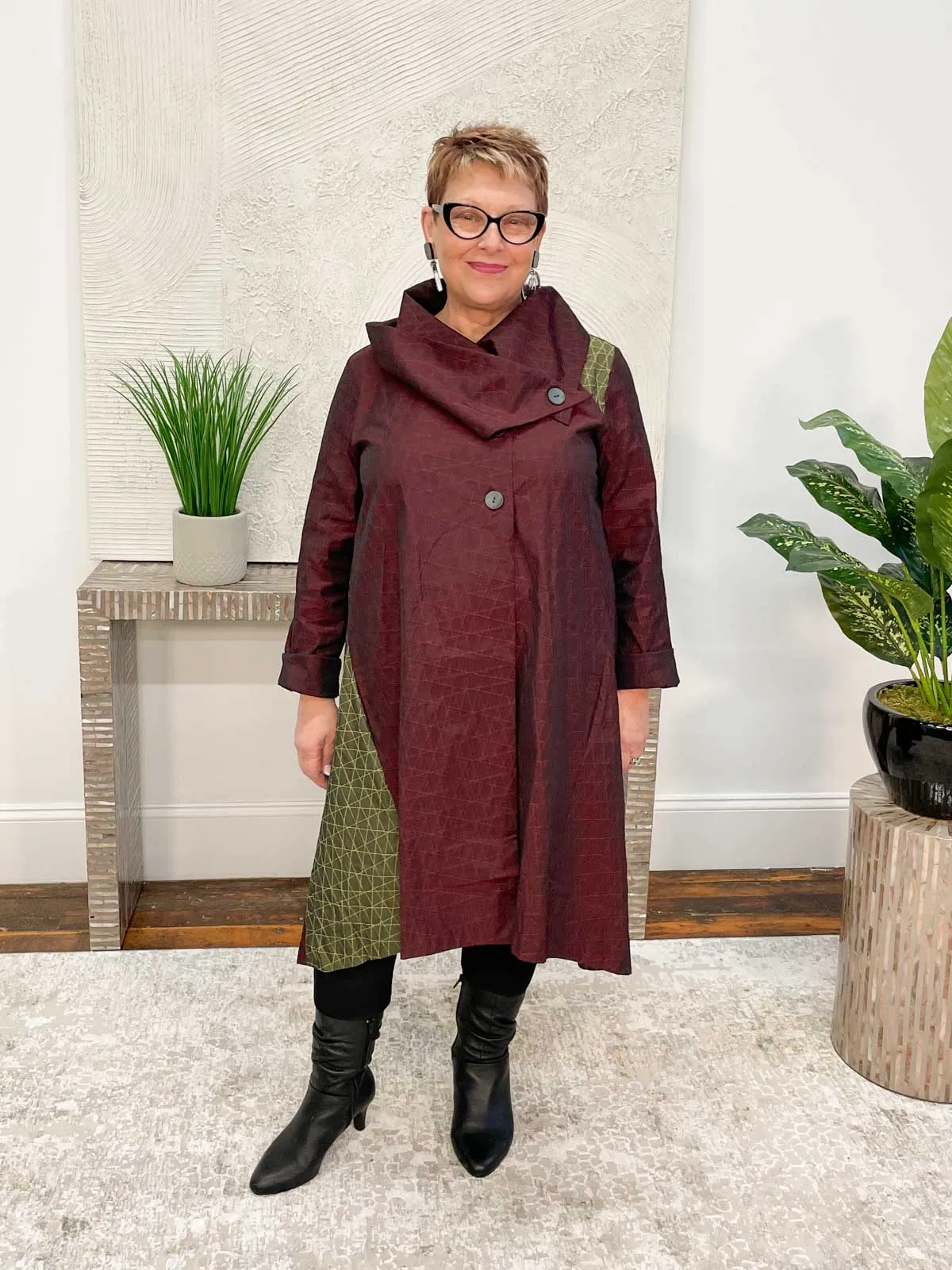 Dream Tunic Jacket, Burgundy