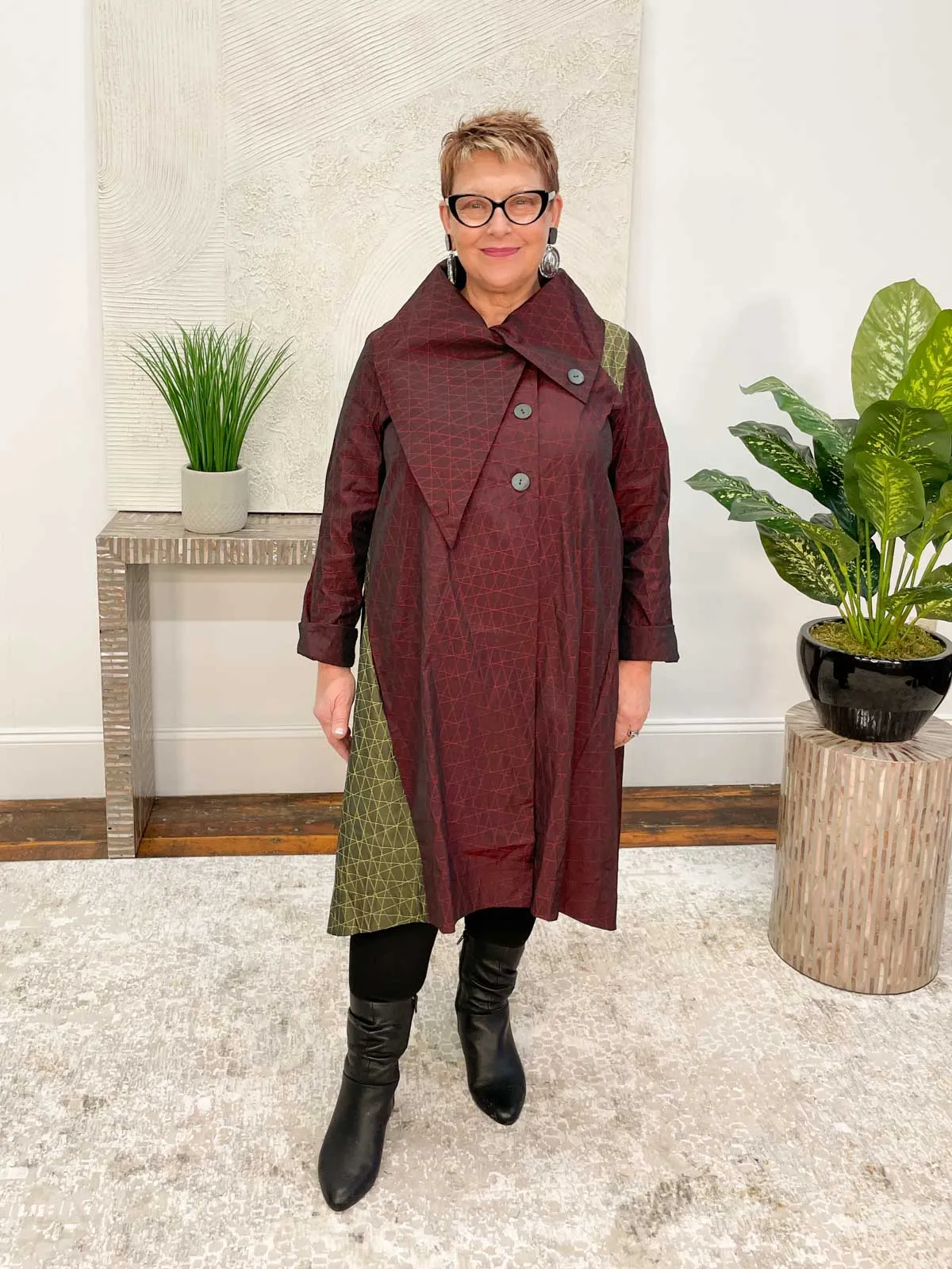 Dream Tunic Jacket, Burgundy