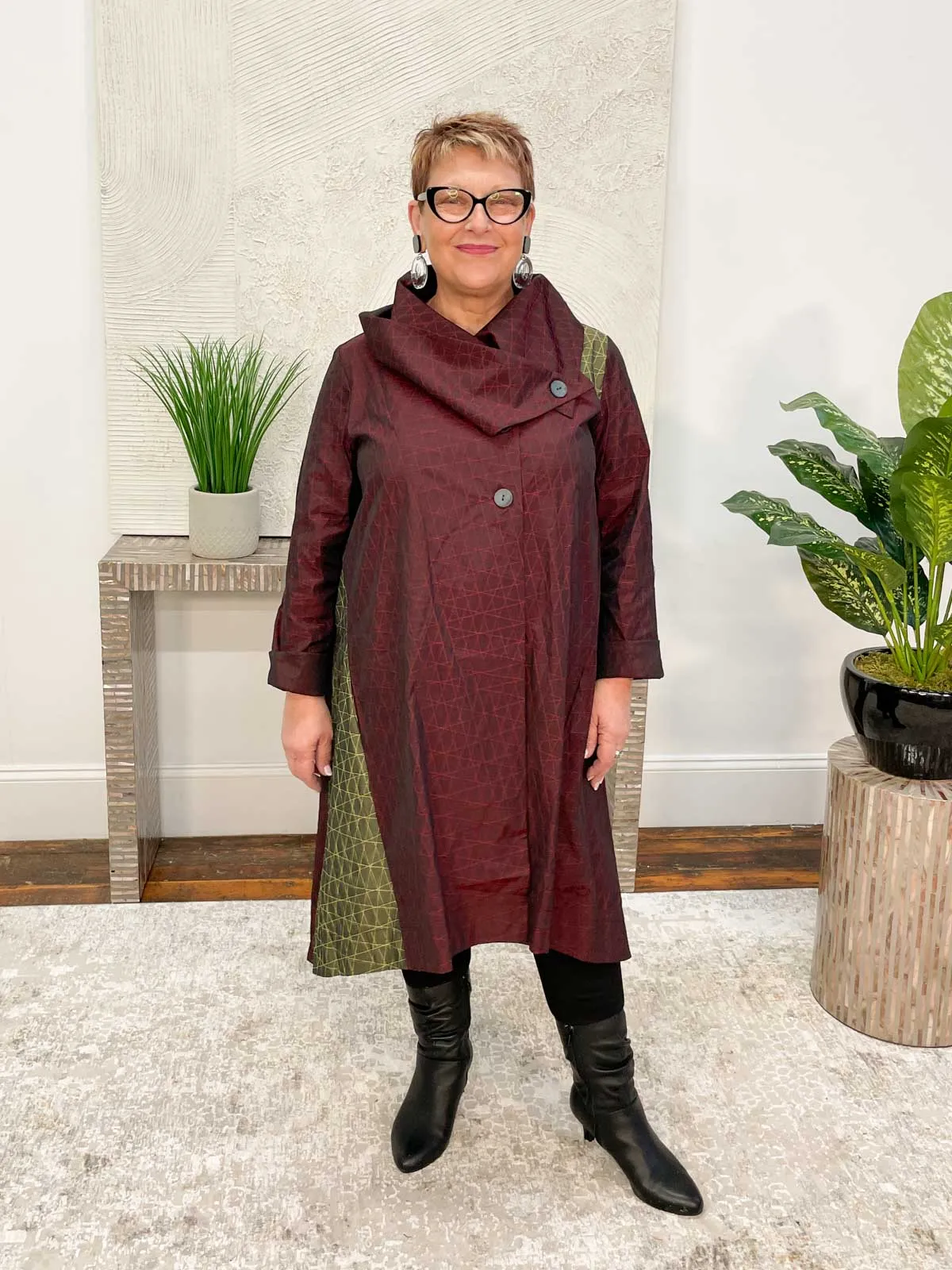Dream Tunic Jacket, Burgundy