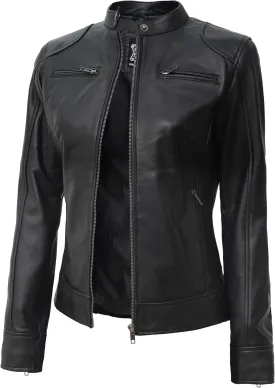 fjackets Leather Jacket Women Real Lambskin Leather Women Jackets For Womens Stylish Leather Jackets