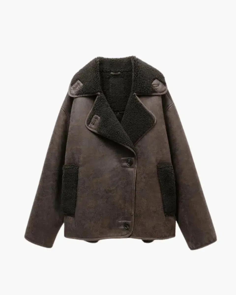 Ginevra – Classic button details – Faux leather jacket