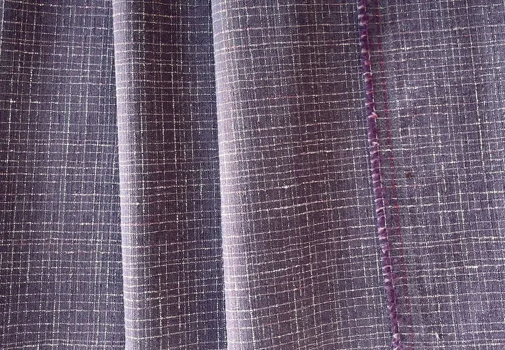 Guabello Light-Weight Crosshatched Antique Mauve & Snow Wool Tweed (Made in Italy)