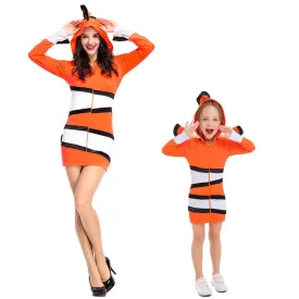 Halloween Ocean Theme Party Clown Fish Cosolay Matching Outfits