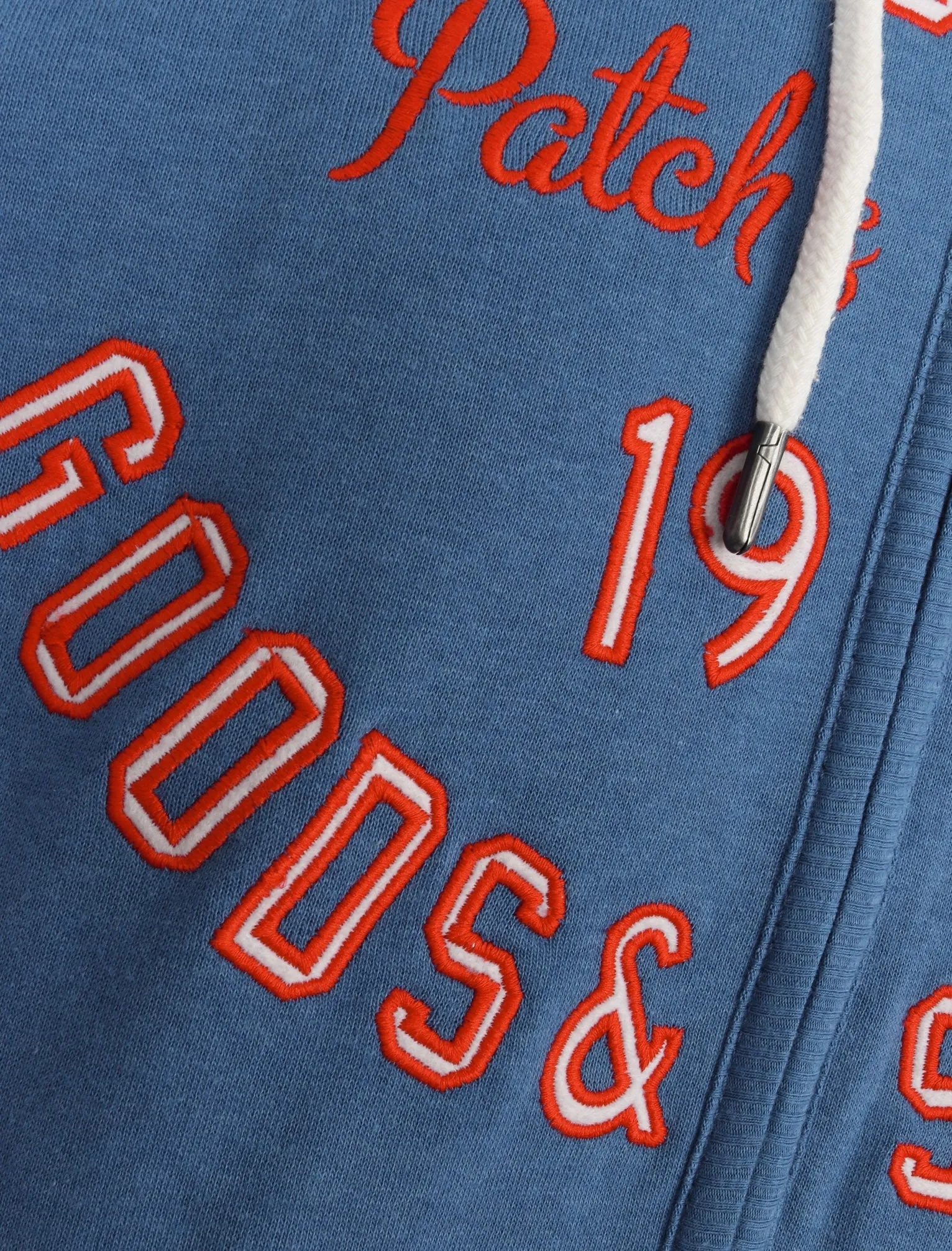 Harper Brush Back Fleece Zip Through Hoodie In Federal Blue - Tokyo Laundry