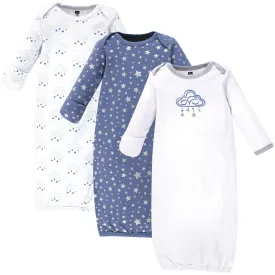 Hudson Baby Cotton Gowns, Cloud Mobile Blue