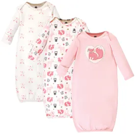Hudson Baby Cotton Gowns, Girl Woodland