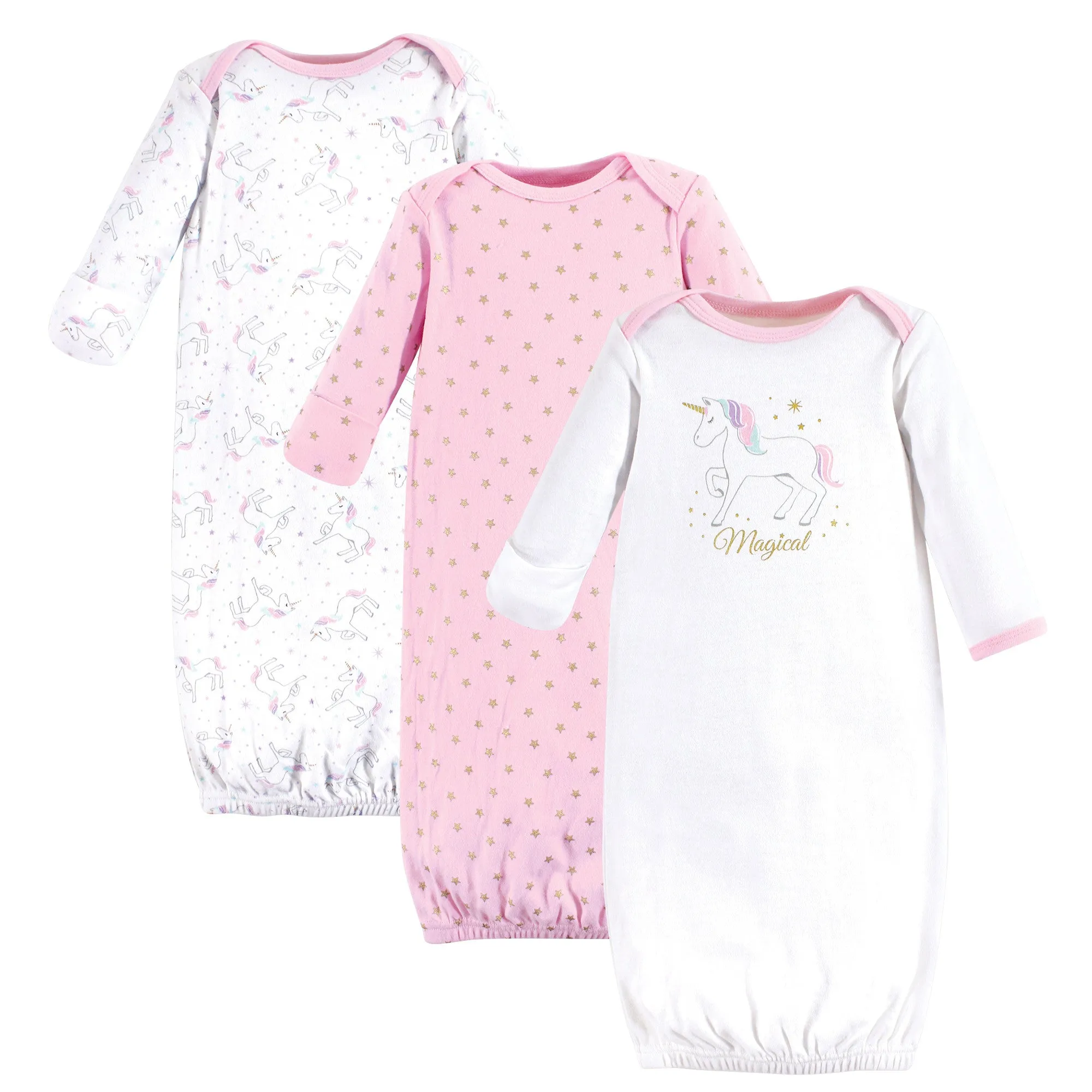 Hudson Baby Cotton Gowns, Magical Unicorn