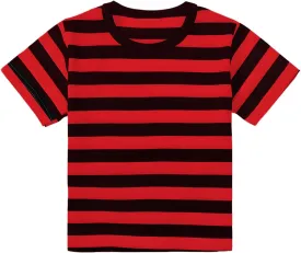 Kids Striped T Shirt, Boys Girls Short Sleeve T-Shirts, Crewneck Tee for Kids 3-12 Years