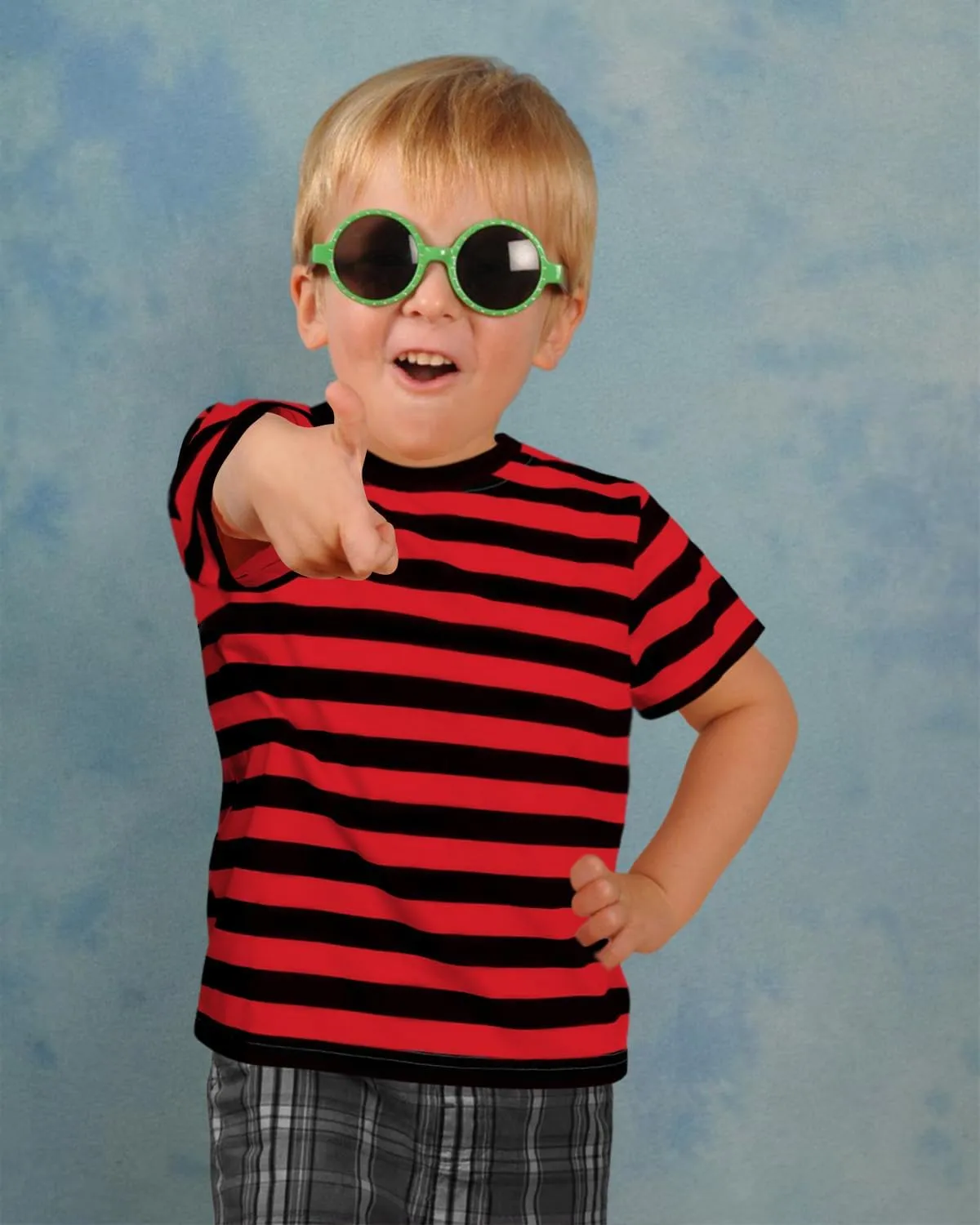 Kids Striped T Shirt, Boys Girls Short Sleeve T-Shirts, Crewneck Tee for Kids 3-12 Years