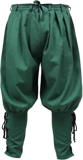 KUOIN Medieval Renaissance Ankle Banded Pants for Men Pirate Navigator Trousers Linen Bottoms