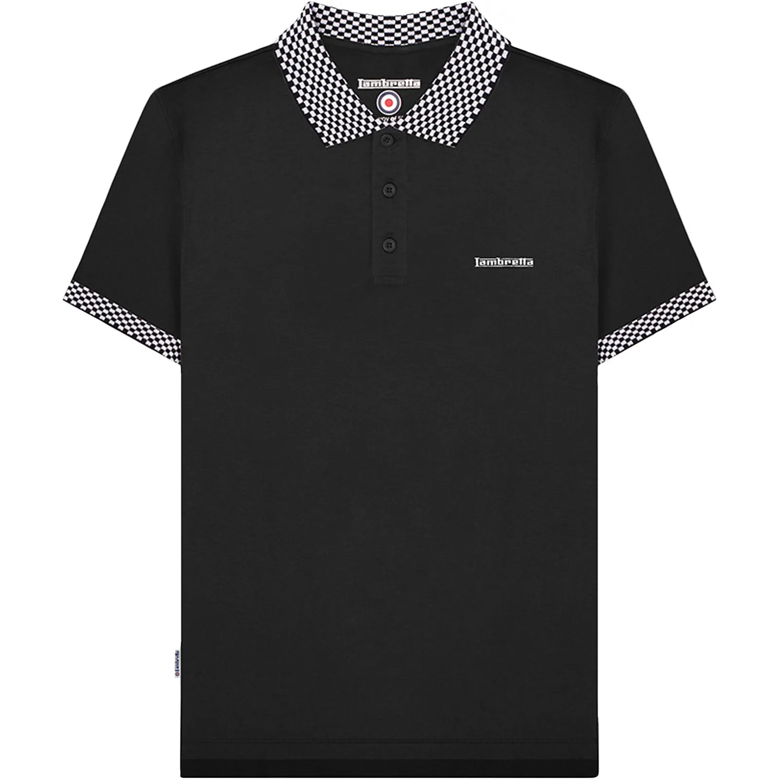 Lambretta Mens Two Tone Short Sleeve Polo Shirt