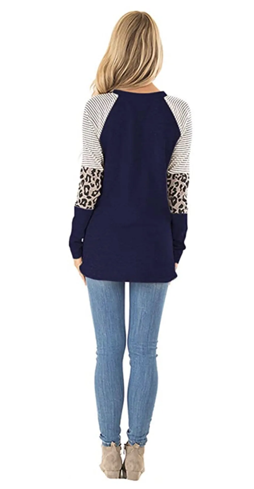 Leopard Print Loose Tunic Top