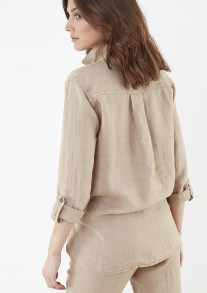 Linen Long Sleeve Button Down Shirt