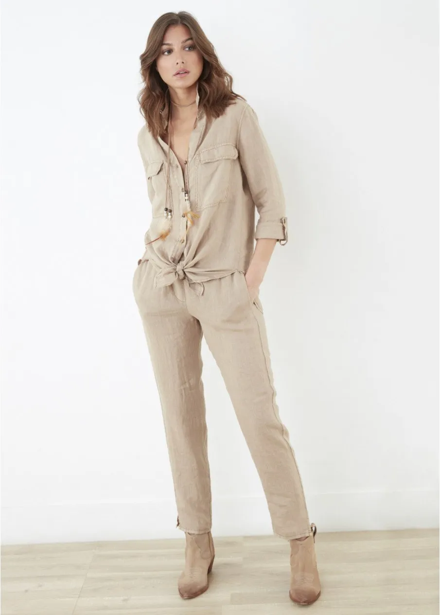 Linen Long Sleeve Button Down Shirt