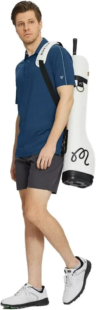 M MAELREG Golf Polo Shirts for Men Short Sleeve Dry Fit Solid Moisture Wicking Casual Performance Collared Mens Polo Shirts
