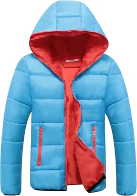 Maiyifu-GJ Men's Lightweight Puffer Jacket Windproof Warm Hooded Winter Coat Thicken Quilted Down Jackets Windbreaker