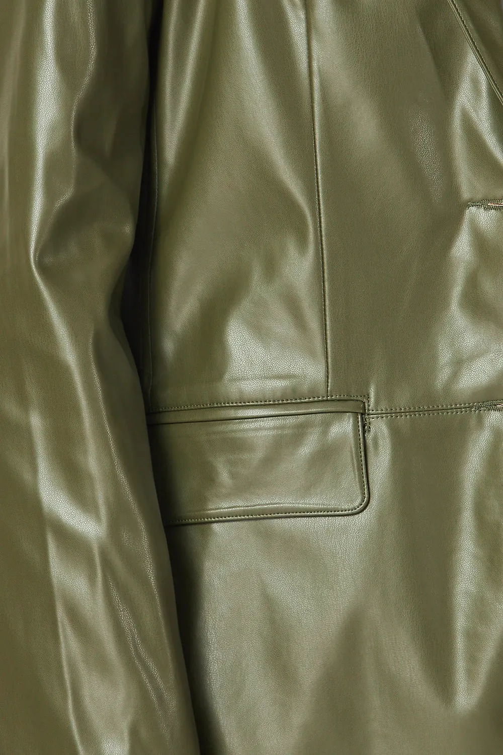 Martina Faux Leather PU Blazer Jacket