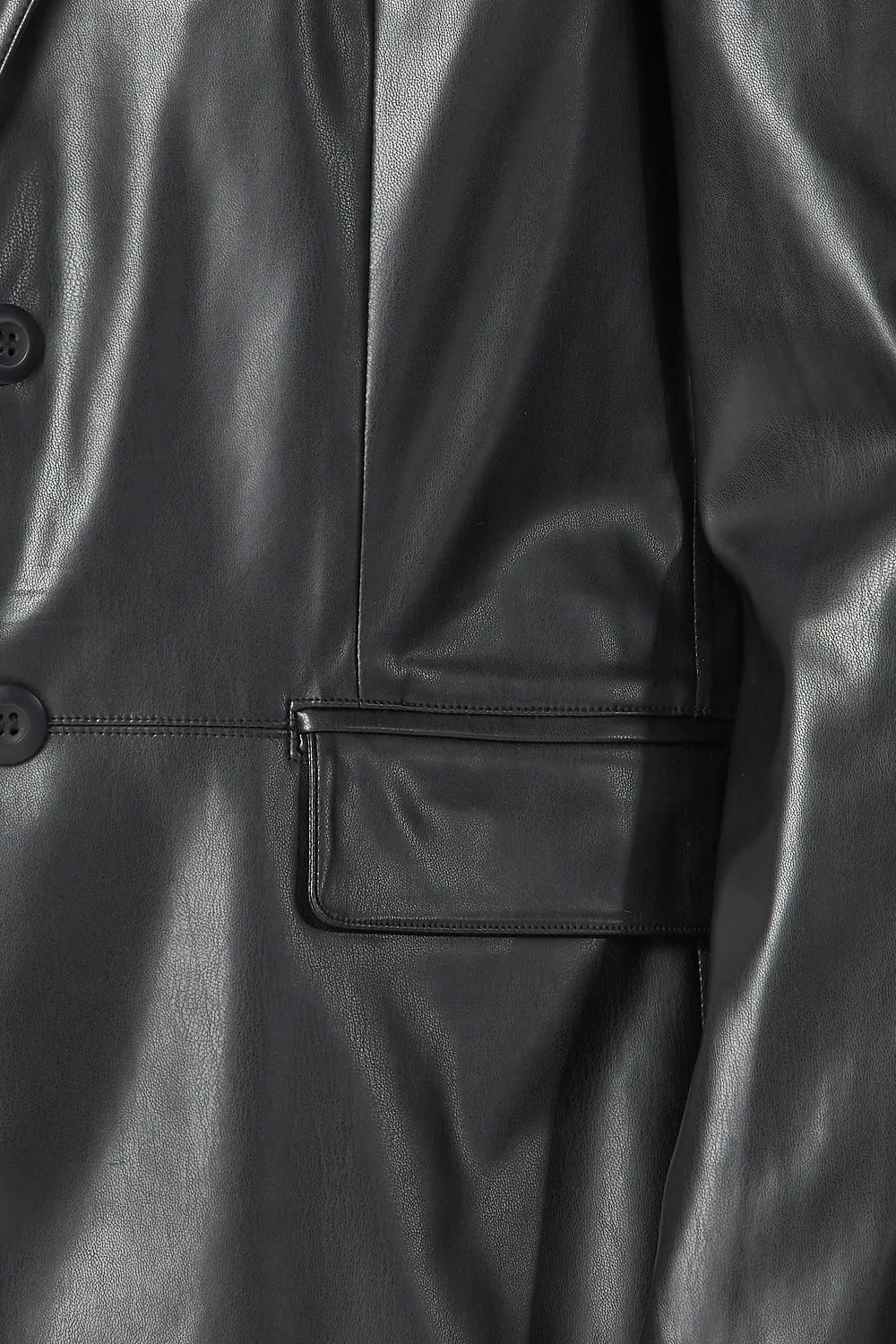 Martina Faux Leather PU Blazer Jacket