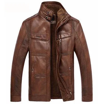 Men's Mountainskin Faux Leather Winter Jacket