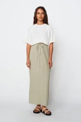 Noah Textured Midi Skirt - Sage