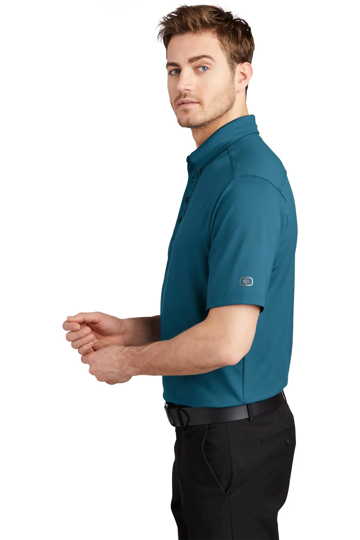 OGIO Gauge Customized Polos, Teal Throttle