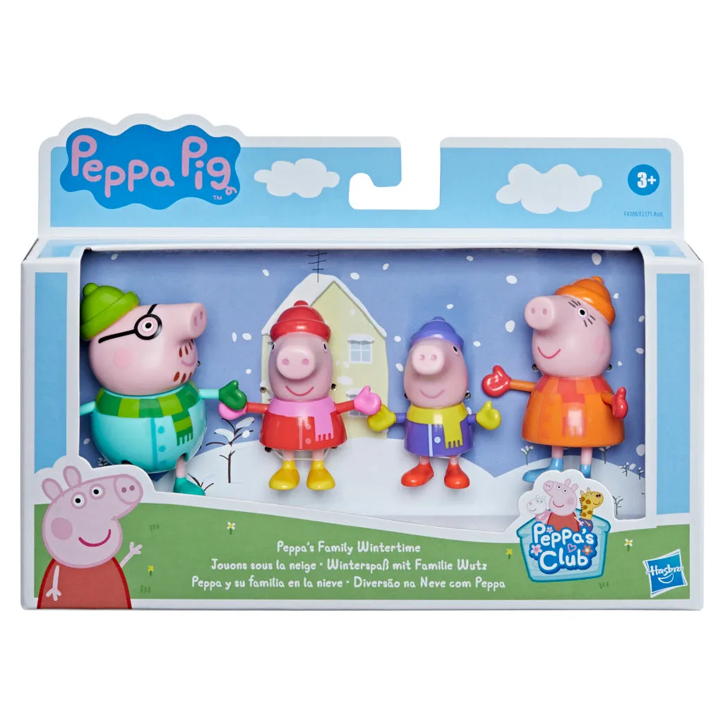 Peppa Pig Family Figure 4 Pack Peppa's Family Wintertime