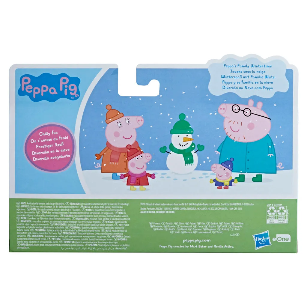 Peppa Pig Family Figure 4 Pack Peppa's Family Wintertime
