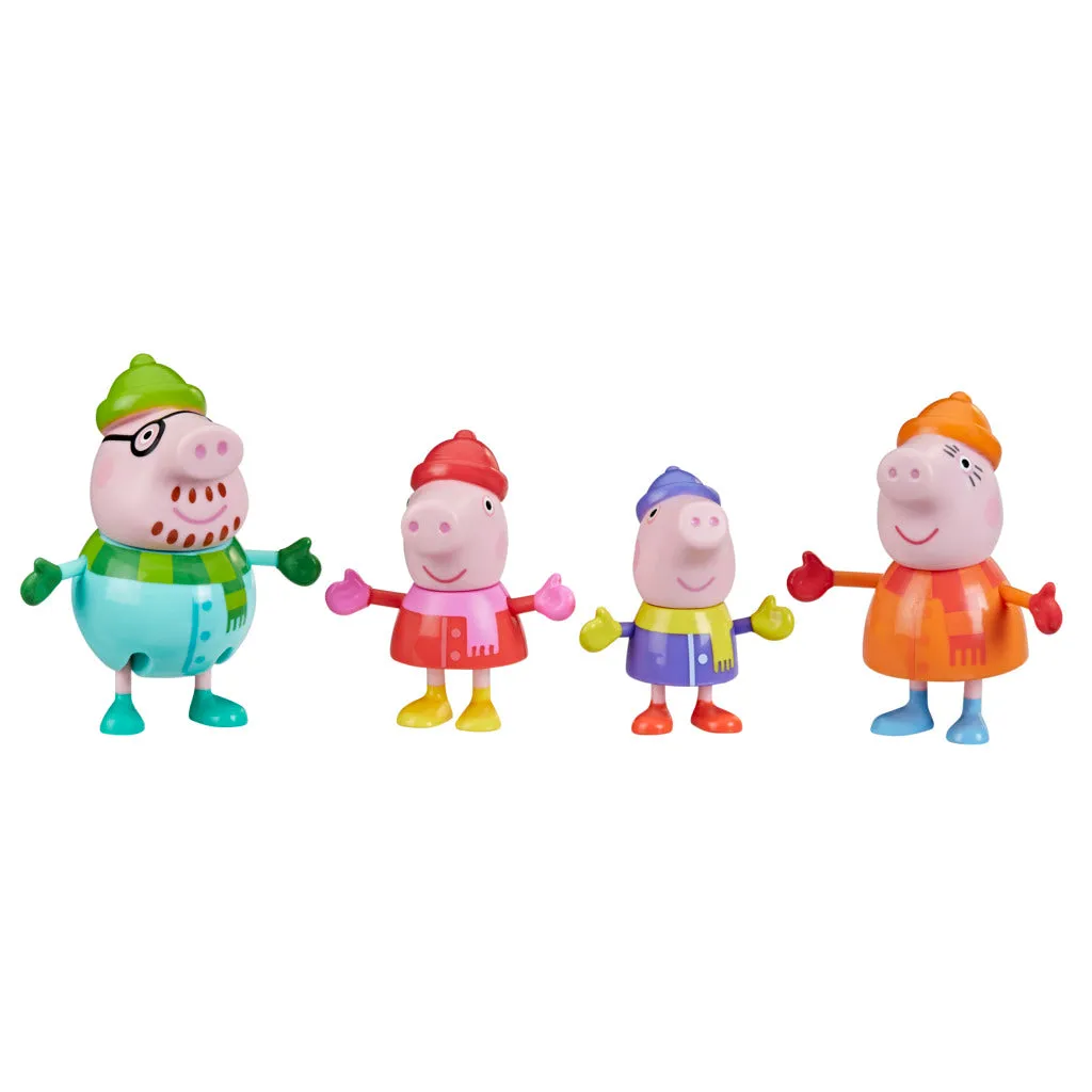 Peppa Pig Family Figure 4 Pack Peppa's Family Wintertime