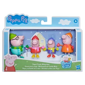 Peppa Pig Family Figure 4 Pack Peppa's Family Wintertime