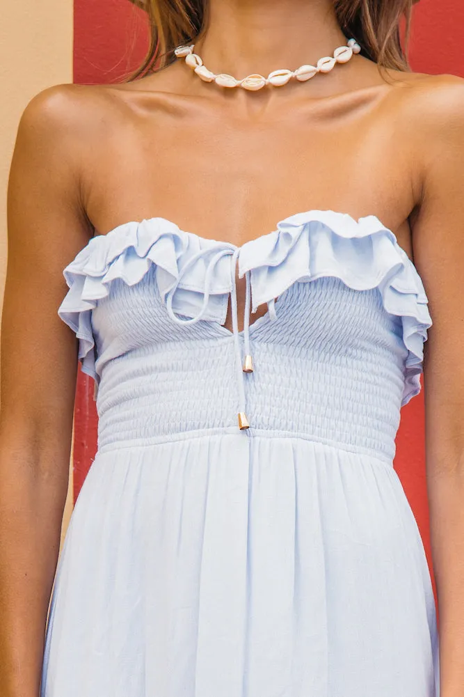 Santa Elena Midi Dress Ice Blue