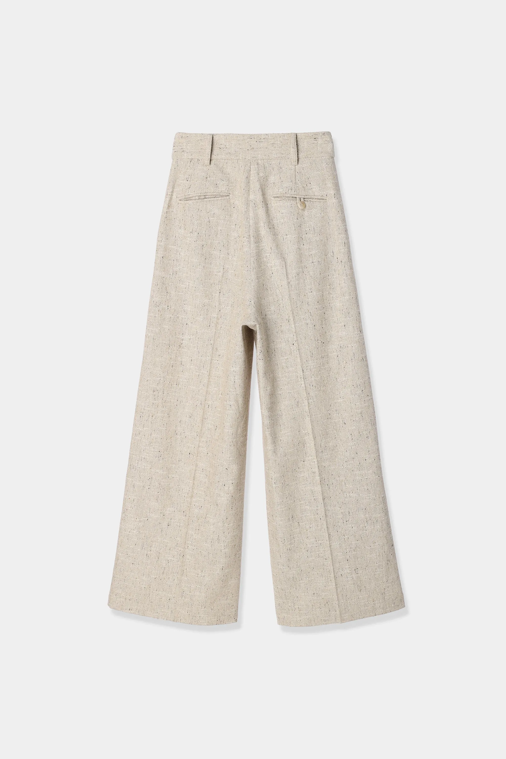 slub tweed wide pants