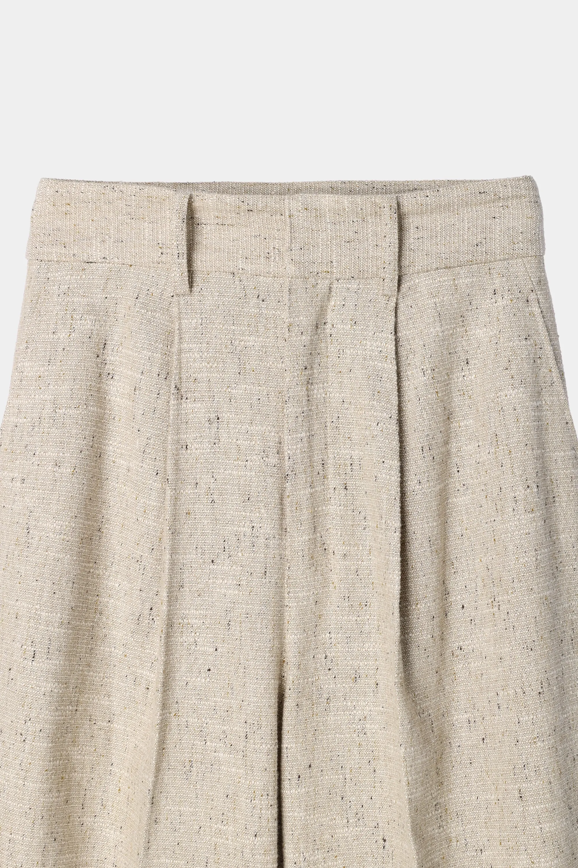 slub tweed wide pants