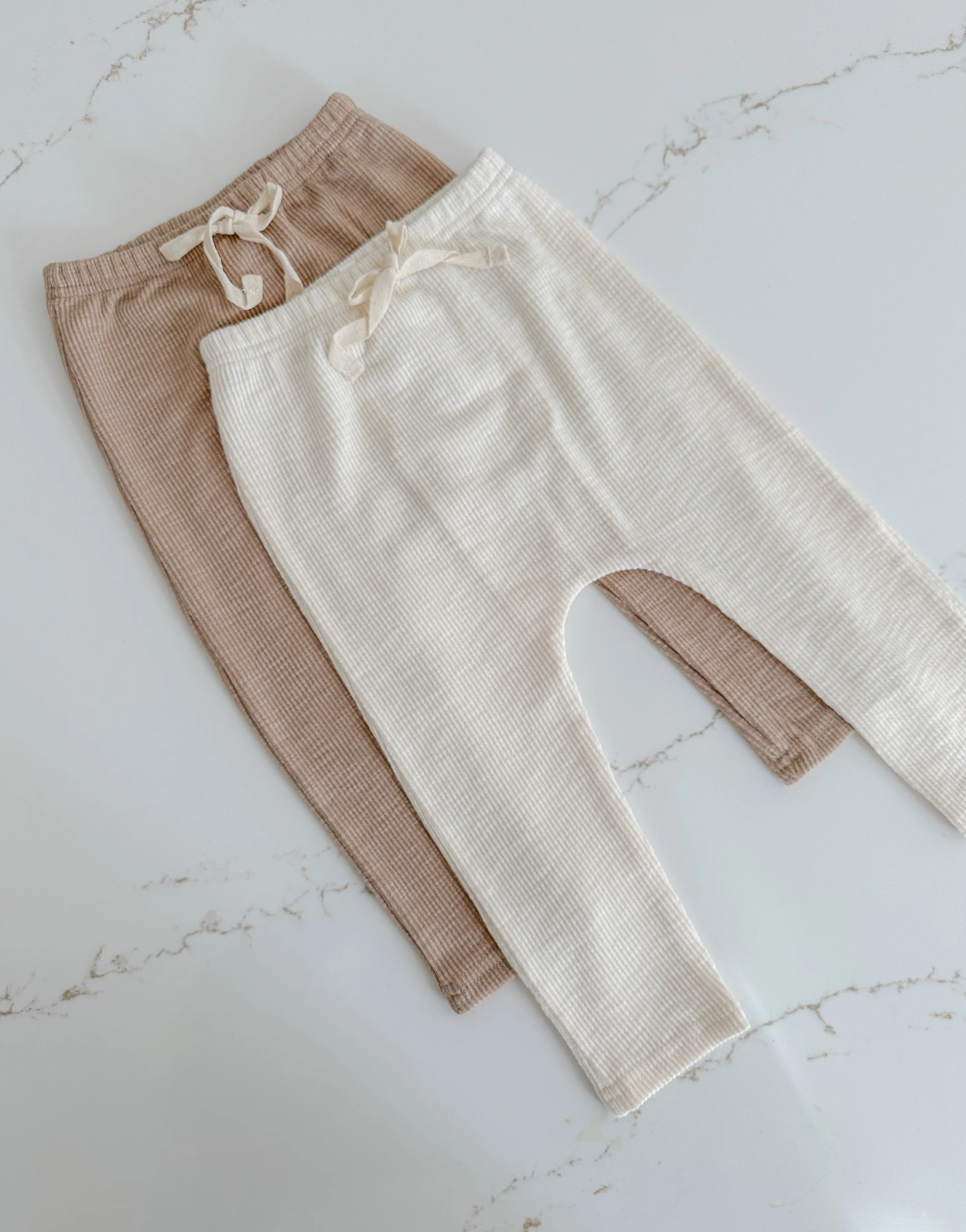 Textured Joggers - Oat
