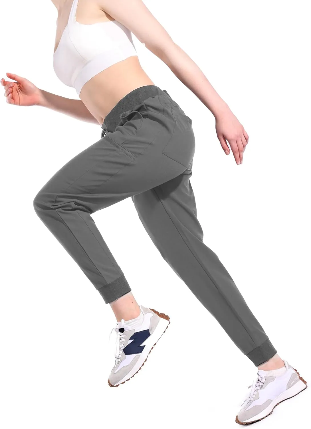 Ubon Joggers Pants for Women Lightweight Waterproof Women's Cargo Hiking Pants Lounge Workout Scrub Pants with 6 Pockets