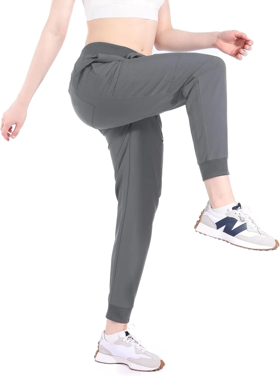 Ubon Joggers Pants for Women Lightweight Waterproof Women's Cargo Hiking Pants Lounge Workout Scrub Pants with 6 Pockets