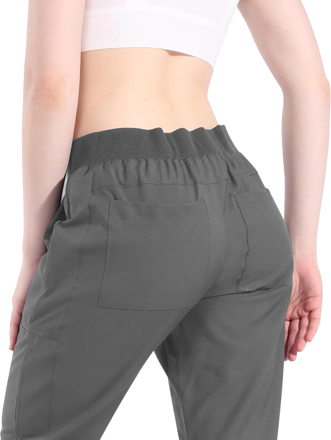 Ubon Joggers Pants for Women Lightweight Waterproof Women's Cargo Hiking Pants Lounge Workout Scrub Pants with 6 Pockets