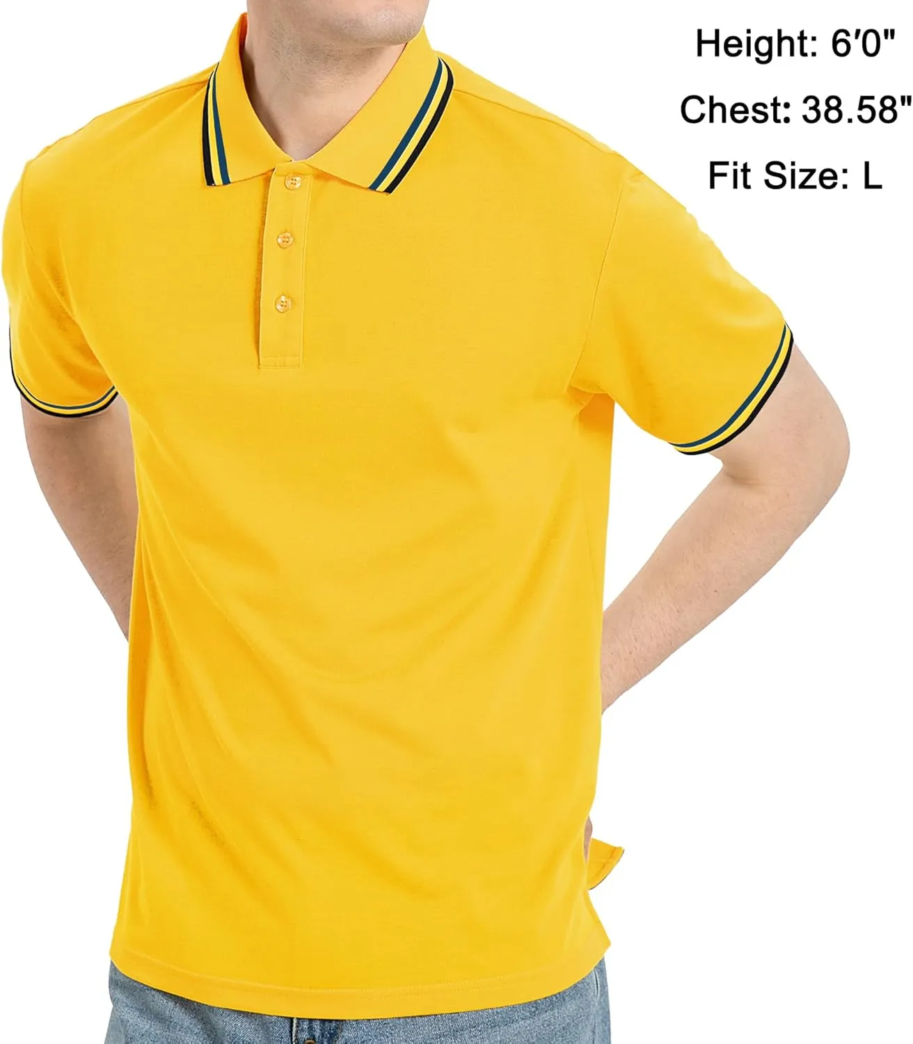 V VALANCH Mens Golf Polo Shirts Short Sleeve Moisture Wicking Golf Polo Shirts Collared Athletic Tennis Shirt