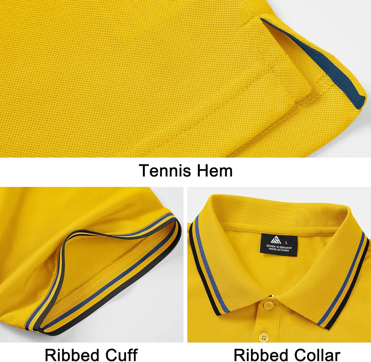 V VALANCH Mens Golf Polo Shirts Short Sleeve Moisture Wicking Golf Polo Shirts Collared Athletic Tennis Shirt